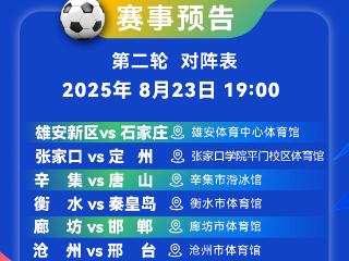 2025年“河北五超”第二轮对阵表来了！精彩对决一触即发