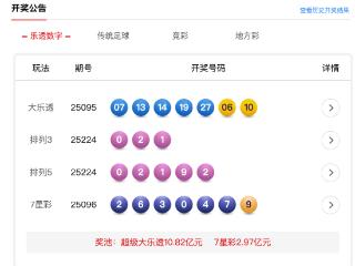 8月22日体彩中奖号码