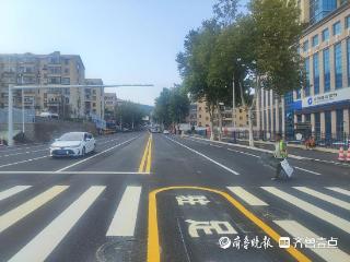 烟台南迎祥路与环山路交叉口渠化工程完工，开放通行