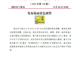 长岛北隍城站点降水达110.3毫米！烟台发布“双预警”