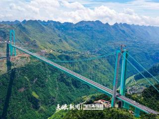 48辆重卡“压阵”！世界第一高桥花江峡谷大桥进行静载试验
