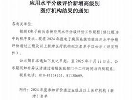 烟台业达医院通过2024年度国家电子病历系统功能应用水平分级评价五级评审