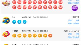 8月29日福彩中奖号码