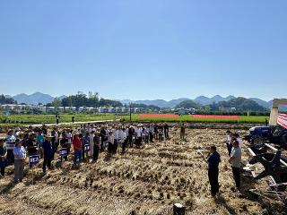 2025年全省水稻机收减损大宣传大培训大比武大监测活动在思南县举行