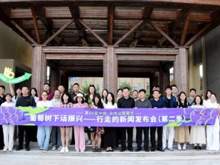 葡萄树下话振兴 第39届中国·大泽山葡萄节“行走的新闻发布会”在平度举办