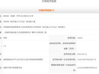 中国建筑西南勘察设计研究院有限公司被罚