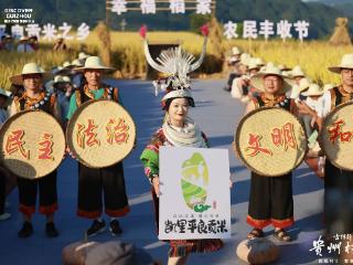 裙摆扫过禾穗的瞬间是贵州秋天的第一场“村T” The moment skirts swept over rice ears marked the first