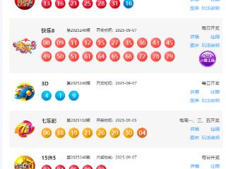 9月7日福彩中奖号码