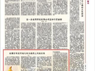 周文：做到“放得活”是统筹好有效市场和有为政府之间的关系的关键