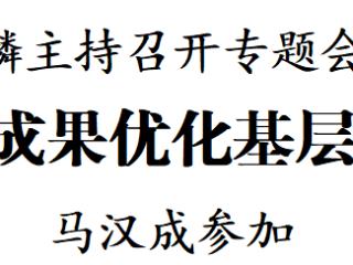 徐麟主持召开专题会议 研究巩固减负成果优化基层报表数据工作