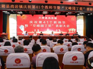 兰陵县尚岩镇召开庆祝第41个教师节暨“金玺泰文峰园丁奖”表彰大会