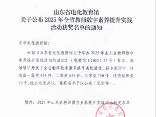 淄博市教师在全省数字素养提升实践活动中创佳绩