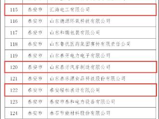 双喜临门！泰安高新区入选省级绿色工业园区，5家企业跻身省级绿色制造名单