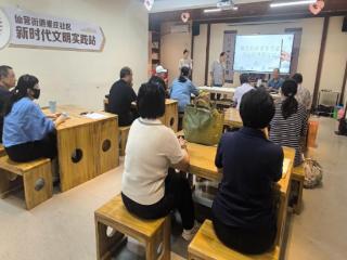 秦庄社区举办“信用+和美邻里”老年书法交流活动