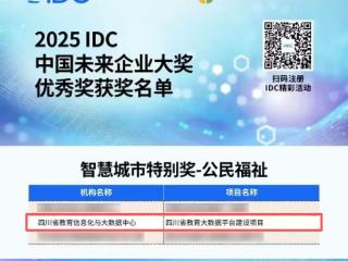 浪潮助力四川教育大数据平台荣获IDC中国未来企业大奖·智慧城市特别奖
