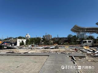 北马路汽车站拆除完毕，烟台站落客通道将西延