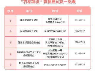 合肥五处婚姻登记处国庆“为爱加班”