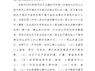 晶华集团振华公司及其法定代表人收“限高令”