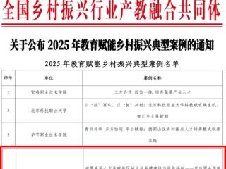 枣庄职业学院案例入选全国乡村振兴产教融合联盟这项典型案例
