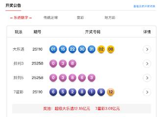 9月25日体彩中奖号码
