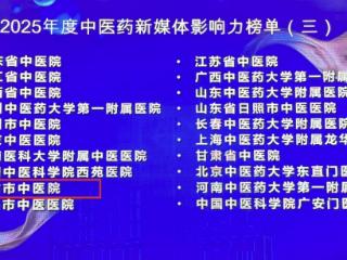 潍坊市中医院新媒体矩阵冲进全国前十