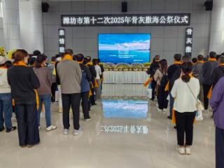潍坊第12次生态海葬活动在日照举行，138位逝者骨灰撒入大海