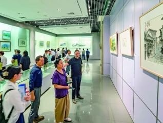 溧水画展映石湫 市民打卡忆故乡