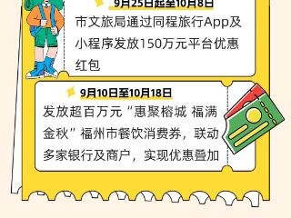 Fun假来福州 享福又享受｜超2000万元！福州送你“福利大礼包”
