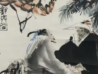 贺成《对弈图》细节传神引人入胜