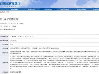 因这两项违法事实，中矿金业旗下灵山金矿被罚