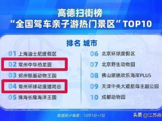 武进这一景区全国前十！