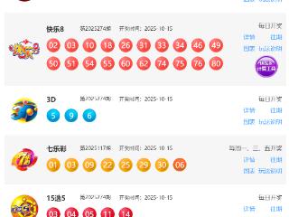 10月15日福彩中奖号码