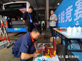 2025年青岛市新能源公交车维修工职业技能竞赛落幕
