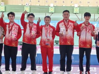 吉林小将三人组摘得男子10米气手枪团体铜牌
