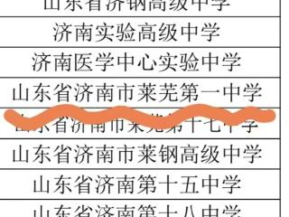喜讯：济南市莱芜第一中学成功入选！