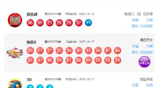 10月17日福彩中奖号码 快乐8开出两注“中10”大奖