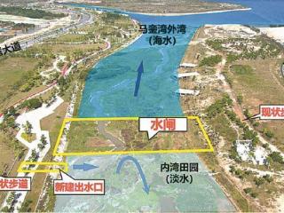 马銮湾新城中心岛内湾中型水闸将开建