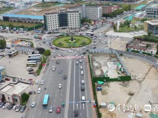 烟台海港路环岛将改造为十字路口，海港工人雕塑将告别原址