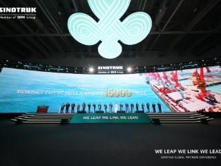 且向潮头再扬帆！中国重汽重卡单月出口1.5万辆，再刷行业纪录