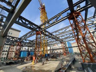 中建八局新型建造工程有限公司自主研发的HIS系列产品助力天津和平全民健身中心项目桁架顺利完工