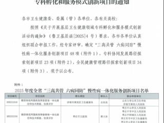 文登区人民医院牵头项目入选省级创新项目名单