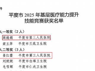 双赛连捷！三个奖项诠释平度市第三人民医院公卫人的硬实力