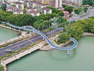 形似如意串联步道 湖滨中路“如意桥”开放通行