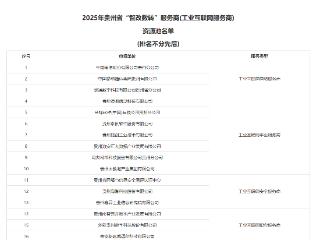 共16家！贵州最新“智改数转”服务商（工业互联网服务商）名单来了