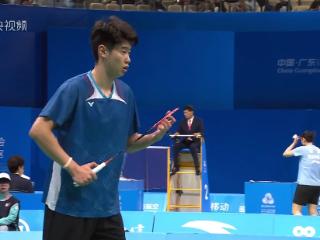 董天尧不敌翁泓阳，将争夺羽毛球男单铜牌