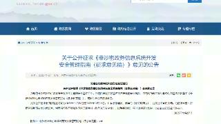 严禁“带病运行”！河南就政务信息系统开发公开征求意见