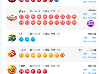 12月1日福彩中奖号码