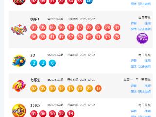 12月2日福彩中奖号码