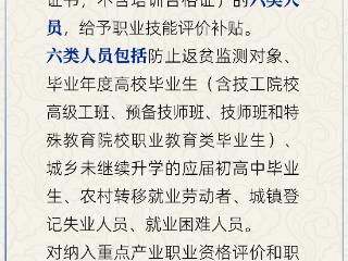 谁能申领职业技能评价补贴？人社部解答来了