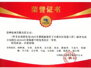 南方电网毕节市郊供电局：匠心筑网获殊荣 电力赋能新生活